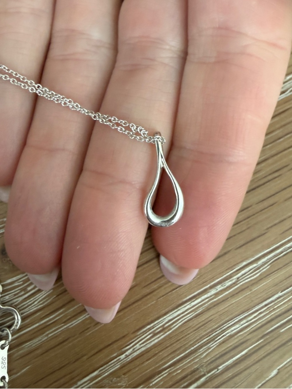 Tiffany & Co. Silver Teardrop Pendant Necklace - Picture 5 of 5